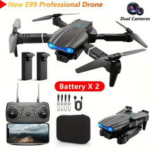 Opvouwbare drone met dubbele camera en optische zweefstand.
