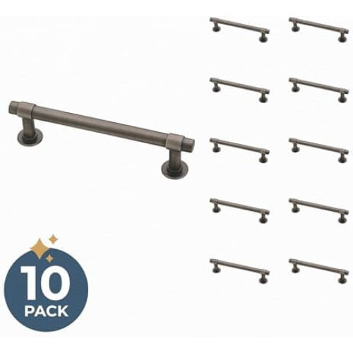 Francisco Cabinet Handles Vintage Heirloom Silver 10-Pack