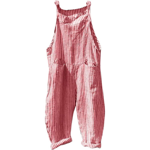 Lässiger, gestreifter Damen-Overall