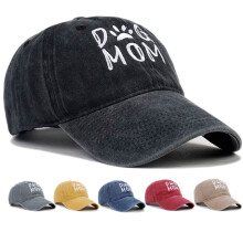 Șapcă de baseball cu coadă de cal pentru mamă de câine, coc dezordonat, vintage, spălat, distrus, twill, simplă, pentru femei