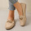 Γυναικεία φλατ παπούτσια Comfort Flats με αντιολισθητική σόλα και χρυσή αλυσίδα, 3