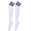 Calcetines altos de algodón para mujer con rayas. 1