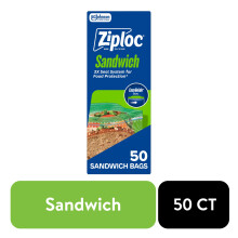 Bolsas para sándwiches de marca con textura EasyGuide, paquete de 50 unidades