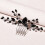 Pettini per capelli da donna vintage neri con strass (2 pezzi) 4
