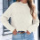 Trendige Damenpullover Herbst 2025: Rollkragenpullover, locker geschnitten, langärmelig, beige, Größe XL 5