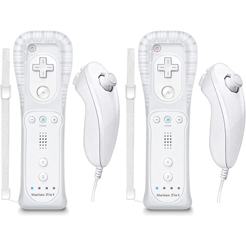 Mando Wii Motion Plus con Nunchuk blanco