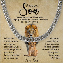 Cuban Chain Necklace from Mom and Dad - Son's Gift for Birthday, Christmas, Anniversary