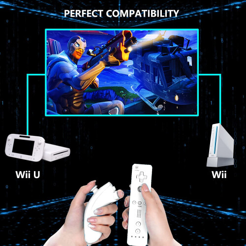 Mando Wii Motion Plus con Nunchuk blanco 2