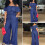 KEUSN Plus Size Dame Ensfarvede Vide Ben Off Shoulder Denim Jumpsuits 4