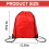 2Pcs Drawstring Backpack Wide Storage Drawstring Bags Ultra-Portable Elastic Adjustable Straps Draw String Back Bag Style8Red 4