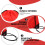 2Pcs Drawstring Backpack Wide Storage Drawstring Bags Ultra-Portable Elastic Adjustable Straps Draw String Back Bag Style8Red 3