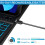 Capa com teclado compatível com iPad Pro de 12,9 polegadas (2015/2017, 1ª e 2ª geração), capa inteligente destacável sem fio com suporte para 6