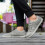 Breda barfotaskor med kanvas, minimalistiska sneakers, grå, 9,5 2