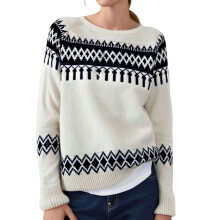 Hässliche Weihnachtspullover für Damen, Pullover, weicher Strick, Rundhalsausschnitt, Farbblock, lockere Passform, lässig, bequem, stylisch,
