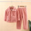 Ediodpoh Børne Flanell Pyjamassæt Pink 4-5 År 2