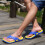 Men's summer beach flip flops yellow size 11.5 7