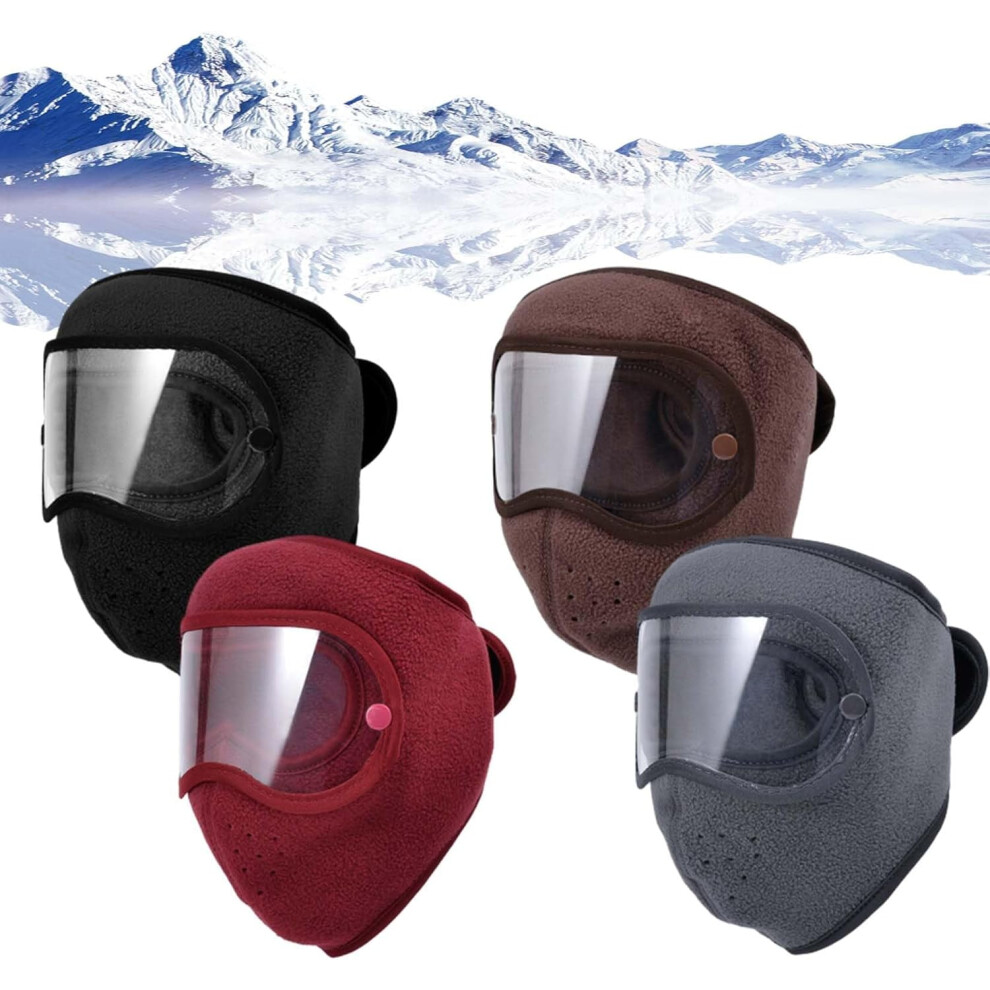 Winter Fleece Windproof Goggles With Face Mask 9341593853941