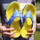 Men's Summer Beach Flip Flops Yellow Size 9 8