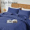 Navy Blue Microfiber Quilt Set Twin Size 2-Piece 2