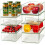 8-Piece Clear Stackable Storage Bins: 4 Large + 4 Medium 1