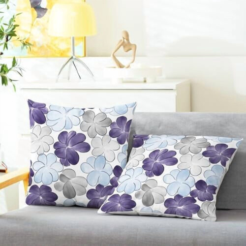 Set van 2 polyester kussenhoezen (18x18 inch) 1