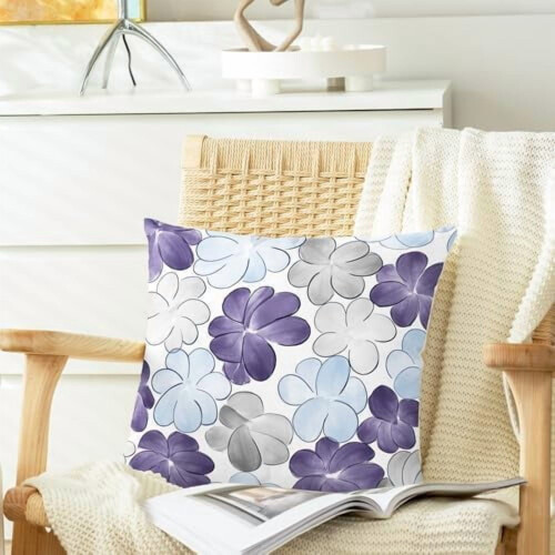 Set van 2 polyester kussenhoezen (18x18 inch) 2