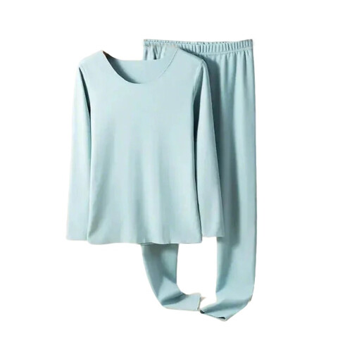 Termopyjamasset för kvinnor, långärmad topp och nederdel, höstpyjamas