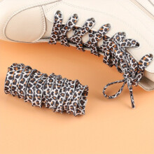 4 Pairs Flat Leopard Print Sports Shoelaces for Men & Women – Compatible with Sneakers & Sports Shoes