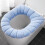 Coussin de siège de toilette uni – Doux, extensible, 1