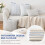 Khaki beige patchwork linnen kussenhoezen (2 stuks) 2