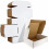 Verzenddozen 9x6x2 inch, wit, gegolfd, set van 25 1
