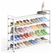 Étagère à chaussures extensible à 5 niveaux, réglable de 45 à 110 cm