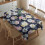 Nappe rectangulaire en polyester à motif floral 152 x 213 cm 2