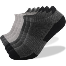 Chaussettes invisibles pour hommes et femmes, chaussettes de sport et de course, lot de 6 paires, respirantes, basses et rembourrées.