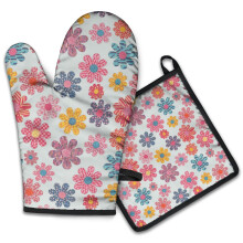 Lot de 2 maniques Ă motifs floraux (19,5 x 30,5 cm)