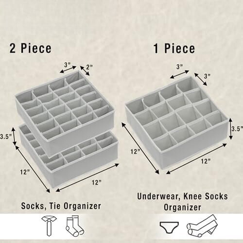 Set organizator sertare: 24 de celule + 16 celule, gri 1