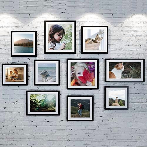 Ensemble de 5 cadres photo 18x24, cadres muraux noirs 1