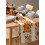 Cotton Linen Table Runner 13 x 72 in – Orange Blue 3