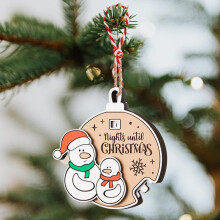 Cartello per il conto alla rovescia di Natale, ornamento in legno "Giorni a Natale", calendario dell'Avvento rustico da appendere per caminetto e