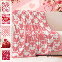Red Heart Fleece-Wohndecke, superweiche Mikrofaser