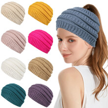 Warme Winterstirnbänder, gestrickte Turbane, flauschige, fleecegefütterte Kopftücher, breite, gehäkelte, dehnbare Ohrenwärmer, weiche, dehnbare