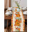 Cotton Linen Table Runner 13 x 72 in – Orange Blue 2
