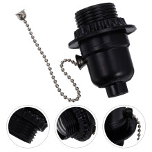 E26 Lamp Holder with Pull Chain Switch – Threaded Socket Replacement for Table/Floor Lamps & Light Fixtures