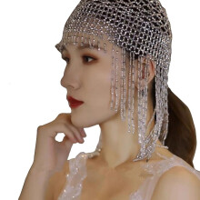 Coiffe à perles style Charleston vintage, 25 cm