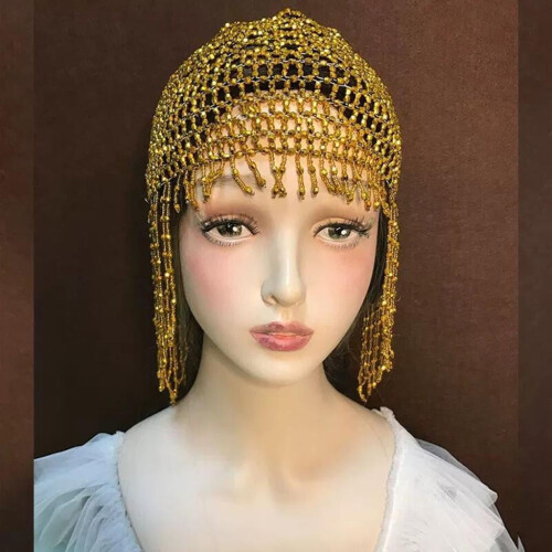 Coiffe à perles style Charleston vintage, 25 cm 2