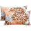 Conjunto de 2 capas de almofada decorativas em linho marrom, 45x45 cm (18x18 polegadas) 1