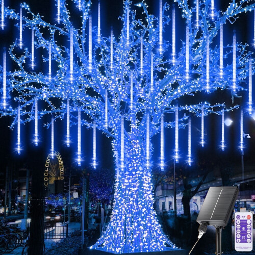LED-meteorenregen lichtslinger blauw 288-LED8-buis