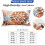 Conjunto de 2 capas de almofada decorativas em linho marrom, 45x45 cm (18x18 polegadas) 4