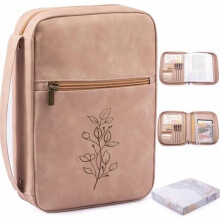 Funda para Biblia de cuero sintético con bolsillo – Ligera y