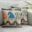 Conjunto de capas de almofada de Páscoa – Design de coelhinho e ovos da primavera para sofá, cama, área externa e carro (Compatível com 3